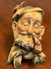 BORSATO OLD MAN W/ PIPE SIGNED PORCELAIN FIGURE picture