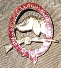 Antique 18K Gold Philadelphia Gun Club Pin 1877 Shooting Badge 3 dwt -Caldwell ? picture
