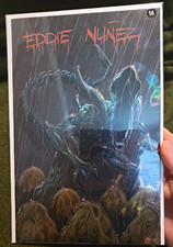 Eddie Nunez Alien Shadow Rain 5/5 MagmaFoil with blood signature picture