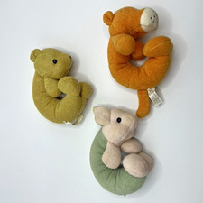 Vintage Baby Terry Cloth Classic Pooh Lot Of 3 Teether Piglet Tigger Gund Plush picture