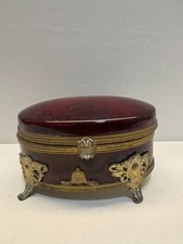 Antique Burgundy Porcelain Box picture