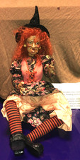 Vintage Detailed Halloween Witch From Motts Miniatures Estate OOAK Rare picture