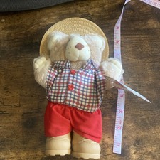 1986 Wendy's Plush BOONE FURSKIN Furskins Bears Stuffed Animal with Hat picture