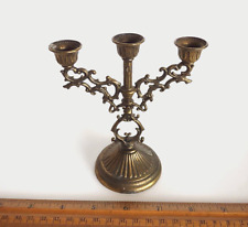 Vintage Interpur Italy Brass Art Nouveau 3 Arm Candlestick Candle Holder *5.5