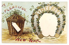 Antique 1911 Gottschalk Dreyfuss Davis Hold To Light New Year Postcard Unposted picture