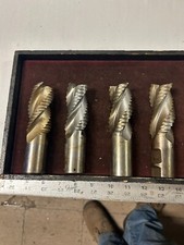 MACHINIST StgCt TOOLS  LATHE MILL Machinist Lot of Very Sharp Roughing End Mills picture