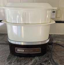 Vintage Waring Steam Chef Stackable Meal Cooker CS510 White Model 11CS12 Works picture