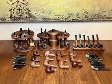 Lot Of Vintage Estate Pipes And Parts For Restoration And Repair, Stands, Stems picture