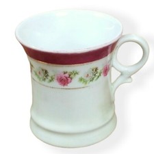 Germany Porcelain Mug Vintage Iridescent Shaving 797 with Floral Roses Gilt Trim picture