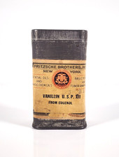 Vintage Fritzsche Brothers Vanillin USP XII Tin Pre‑1930 NY Apothecary Rare picture