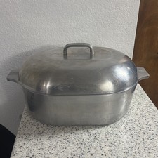 Vtg. Large Magnalite GHC Roaster Aluminum Oven 13QT USA/  NO Trivet picture