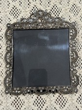 Vintage Adrienne Vittadini Crystal Tiara Crown Jeweled Picture Frame 4x4 Square picture