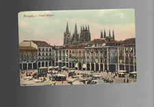 Postcard Plaza Mayor Cathedral Burgos Spain, Unposted, unused picture