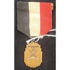 Vintage 1938 Rifle Shooting Medal 3rd Place Marksmanship Award Art Deco picture