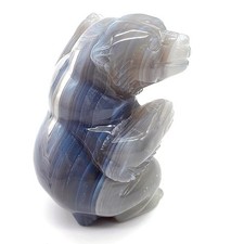3.9'' Natural Agate Crystal Carved Agate Geode Bear Sculpture ,Home Decoration picture