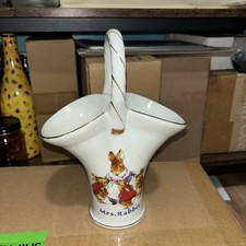 Vintage Beatrix Potter Peter Rabbit Porcelain Basket picture