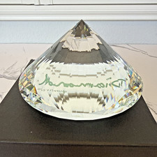 Diamond Supply co. 5.5 x 4.5” Diamond Paperweight Clear Glass 4lbs picture