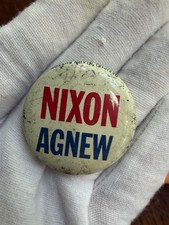 Vintage Richard Nixon & Spiro Agnew Campaign Pinback Button - 1968 - 1.5