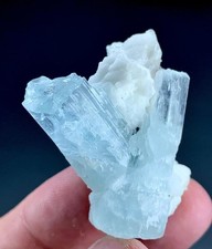 90 Carat Aquamarine Crystal With Feldspar Specimen From Pakistan picture