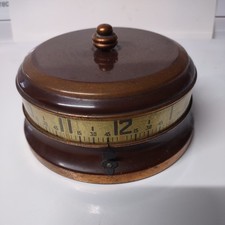Vintage 1930s LUX Mystery Rotary Tape Measure Novelty Clock Made In USA picture