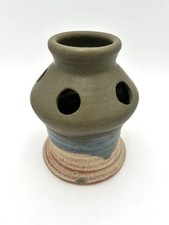 Pottery Frog Vase Or Tealight Candle Holder Toothbrush Holder Incense Holder. picture