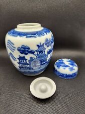 VINTAGE BLUE AND WHITE TEA/GINGER JAR With Lids Lsco Japan  picture
