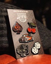 Boston Scally Co. The Lucky 13 Cap Pin Set 13th Anniversary SOLD OUT Pre-Sale picture