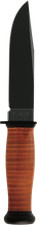 Ka-Bar Mark 1 Fixed Blade 2225 Cro-Van Steel Brown Leather Knife picture