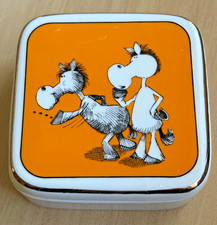 1977 Enesco The Inside Story Horseshoes VTG trinket box vintage Kersten Bros Co picture