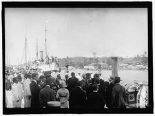 San Domingo Dominican Republic Philander C Knox 1912 Visit Harbor Crowd picture