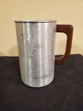 1930's VINTAGE WEST BEND ALUMINUM PITCHER WITH WOOD HANDLE, WHEAT PATTERN  picture