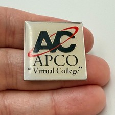 APCO International Virtual College Enamel Lapel Pin Public Safety Training Badge picture