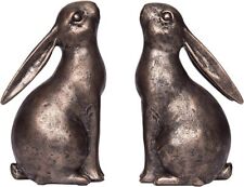 Creative Co-Op Decorative Resin Rabbit Bookends, Bronze, Set of 2 picture