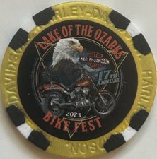 Harley Davidson Wide Print Poker Chip from Lake of Ozarks HD Missouri  BikeFest picture