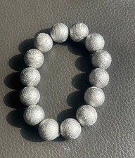 14mm Aletai Iron Meteorite Bracelet Handmade Original Color Beads 14Pieces picture