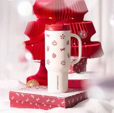 Starbucks 2025 China Christmas White 41oz SS Tumbler picture