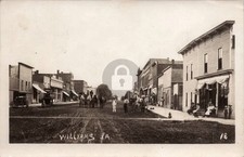 Dirt Main Street w Horse Wagons WILLIAMS Iowa Hamilton County 1910s RPPC COPY picture