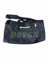 Vintage Dutch Bros Coffee Neon Green & Black Duffle Bag With Shoe Bag picture