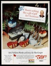 1964 Jack Nicklaus photo MacGregor golf clubs balls woods irons Xmas print ad picture