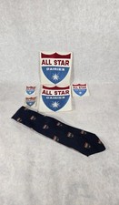 RARE Vintage ALL STAR DAIRIES Dairy Advertising LOT 5 Employee  Patch & Neck Tie picture
