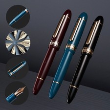 Wingsung 630 Screw Piston Resin Fountain Pen 14K Gold Nib EF/F/B/M Writing NEW picture