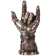 Veronese Design 9 1/2 Inch Steampunk Gauntlet of Love Resin SculpturE, Bronze picture