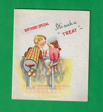vintage Betsy Ross Greeting BIRTHDAY SPECIAL TREAT PEACHY Card Husband & Wife picture