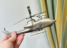 VTG 80s RARE Huey Cobra Helicopter Die Cast Metal Cigarette Table Lighter picture