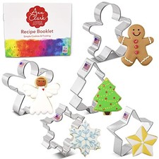 Christmas and Holiday Cookie Cutters 5-Pc Set Made in USA by Ann Christmas 5-Pc picture