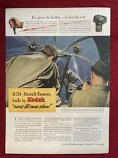 Kodak K-24 Aircraft Camera Bombardier WW2 1940’s Print Ad - Great to frame picture