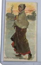 1890 Antique N80 Duke's Holiday Forefathers Day US Tobacco Card picture