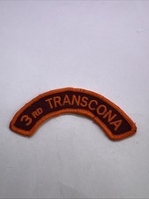 Vintage CSA? Military? 3rd Transcona Arc Tab Patch Orange Border picture
