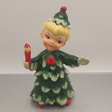 Vintage 1958 HTF NORCREST  Tree Girl Pepper Shaker H-493 Japan Replacement MCM picture