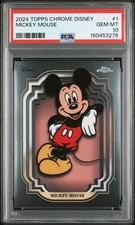 2024 Topps Chrome Disney #1 Mickey Mouse PSA 10 picture